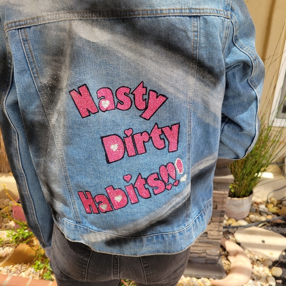Custom jean jacket nasty dirty habits - Picture 10 of 11